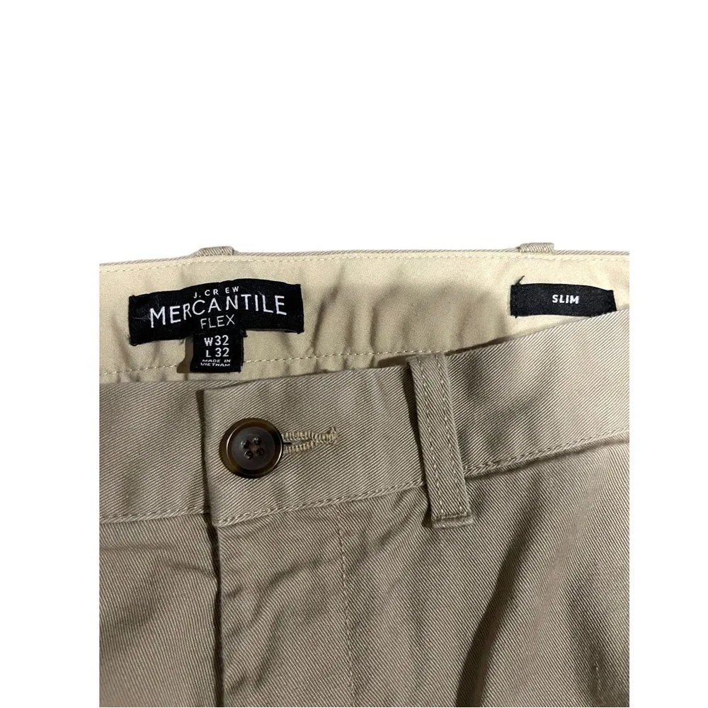 J Crew men’s slim mercantile flex khaki pants size 32/32